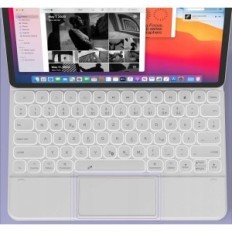 Case avec Qwertz Doohoeeek Keyboek pour iPad Pro 12.9 '', Backlit, blanc utilisé