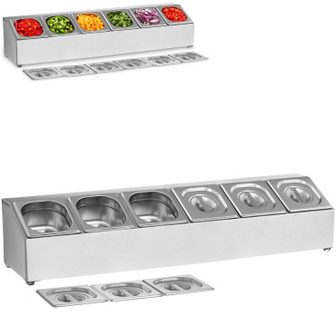 STAND EXPOINDER PER 6X GN 1/6 Contenitori + contenitori con coperchi