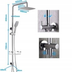 Snoty shower set, XXL head with stainless steel 304, chrome
