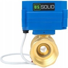 Kulventil fra messing U.S. Solid 1 1/4 ", 2-veis, 220V AC, DN32