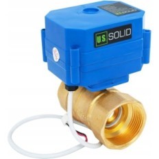 Zawór kulowy z mosiądzu U.S. Solid 1 1/4", 2-drożny, 220V AC, DN32