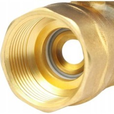 Krogelni ventil iz medenine U.S. Trdno 1 1/4 ", 2-smerna, 220V AC, DN32