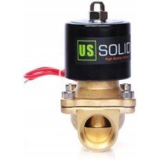 Válvula eletromagnética U.S. Sólido 3/4 "220V, gaxeta de vitónio, latão