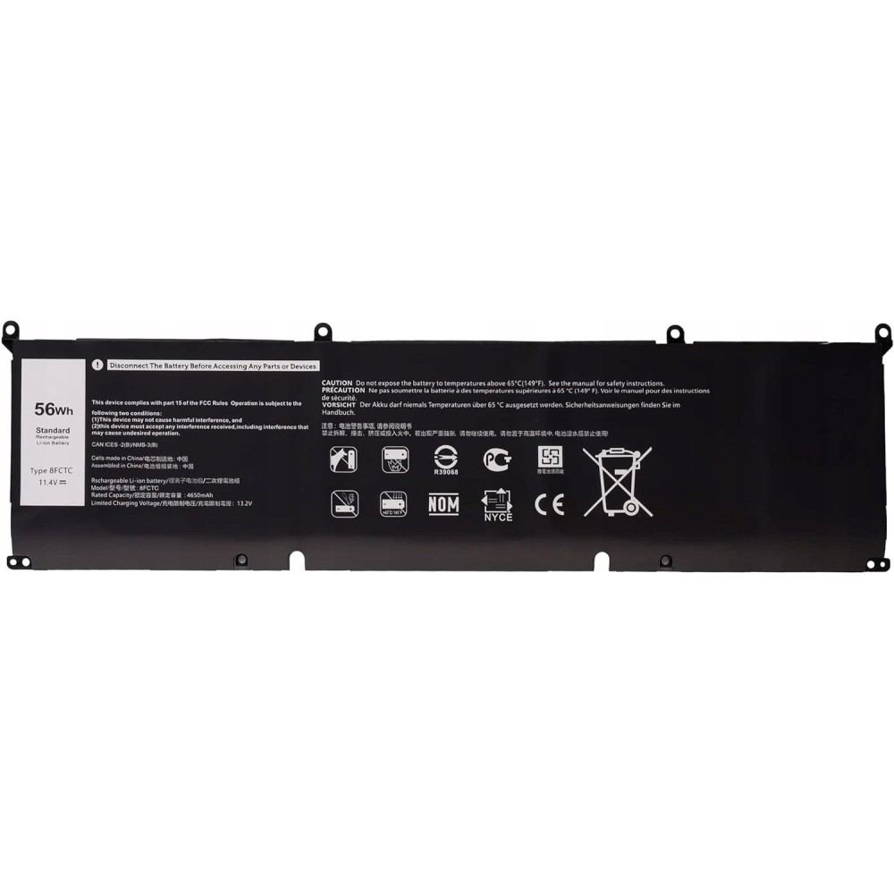 Swark 8FCTC 69KF2 Batterij 11.4 V, 56 WH, 4650 MAH voor Dell XPS, Alienware