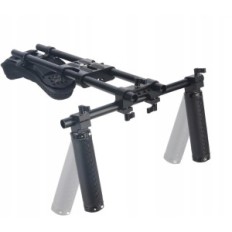 Trípode de hombro agradable Ninerig, 15 mm, Rail Universal, Negro