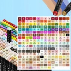 Les marqueurs AMEES sertis d'alcool, 262 + 4 couleurs, séchage rapide, dans une affaire