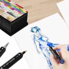 AMEERS Markers instellen met alcohol, 262 + 4 kleuren, sneldrogend, in een zaak