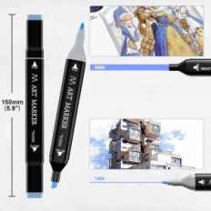 Amees markerid komplekt alkoholiga, 262 + 4 värvi, kiire kuivatamine, puhul