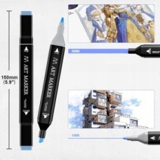 Amees markeri postavljeni s alkoholom, 262 + 4 boje, brzo sušenje, u slučaju