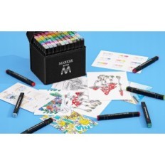 AMEERS Markers instellen met alcohol, 262 + 4 kleuren, sneldrogend, in een zaak