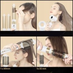 Secador de pelo y Stylizator Webeauty 5 en 1, 1400W, 5 consejos, blanco