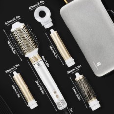 Hårtork och Stylizator Webeauty 5 i 1, 1400W, 5 tips, vit