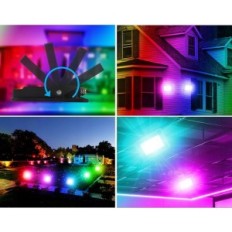 RGB externe 100 W Extérieur Reprox W, 16 couleurs, 4 modes, IP66, 2 PCS