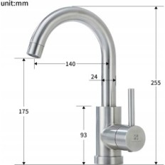 A low pressure mixer GL6100103BN, made of stainless steel.