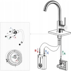 A low pressure mixer GL6100103BN, made of stainless steel.