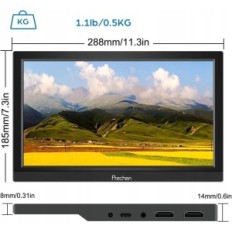 Draagbare Prechen-monitor 11.6 "1366x768 HDMI USB-C met luidsprekers en basis