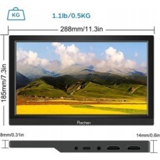 Kaasaskantav precheni monitor 11.6 "1366x768 HDMI USB-C kõlarite ja baasi