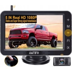 Amtifo A6 Reversing Camera, Wireless HD-kamera med 5 '', IP69-skjerm