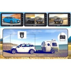 Telecamera di retromarcia AMTIFO A6, telecamera HD wireless con schermo da 5 '', IP69