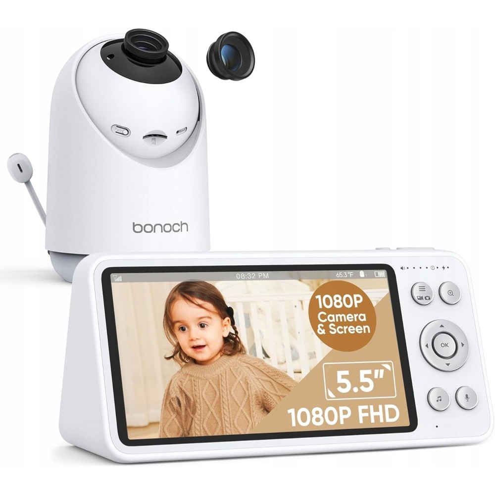 Niñera electrónica para niños Bonoch BBM04 con cámara, HD 1080P, 7800 MAH