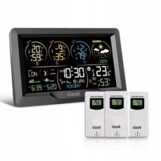 Vejrstation Urso EM3390 med 3 eksterne sensorer