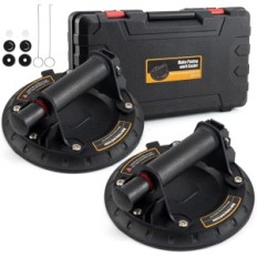 Wuerqie AB-122 ventosa de vácuo com bomba de mão, 130 kg, 22.5cm, 2 pcs