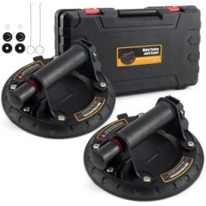 Wuerqie AB-122 vacuum suction cups with hand pump, 130 kg, 22.5cm, 2 pcs