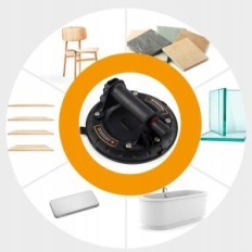 Wuerqie AB-122 Vakuumsugekopper med håndpumpe, 130 kg, 22.5cm, 2 stk