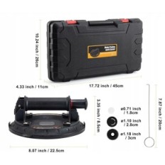 Wuerqie AB-122 vakuumsugkoppar med handpump, 130 kg, 22.5cm, 2 st