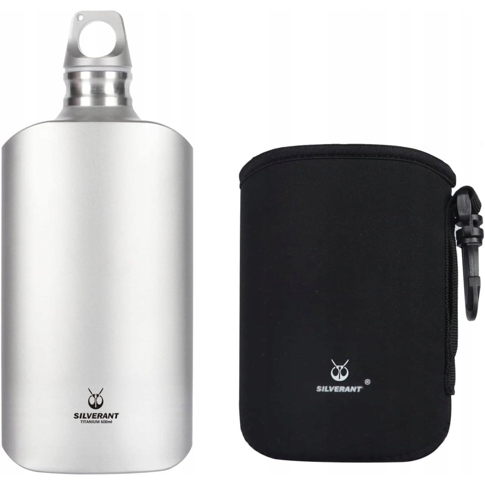 Butelka na wodę SILVERANT SAHW71131T 600 ml, tytan, z etui
