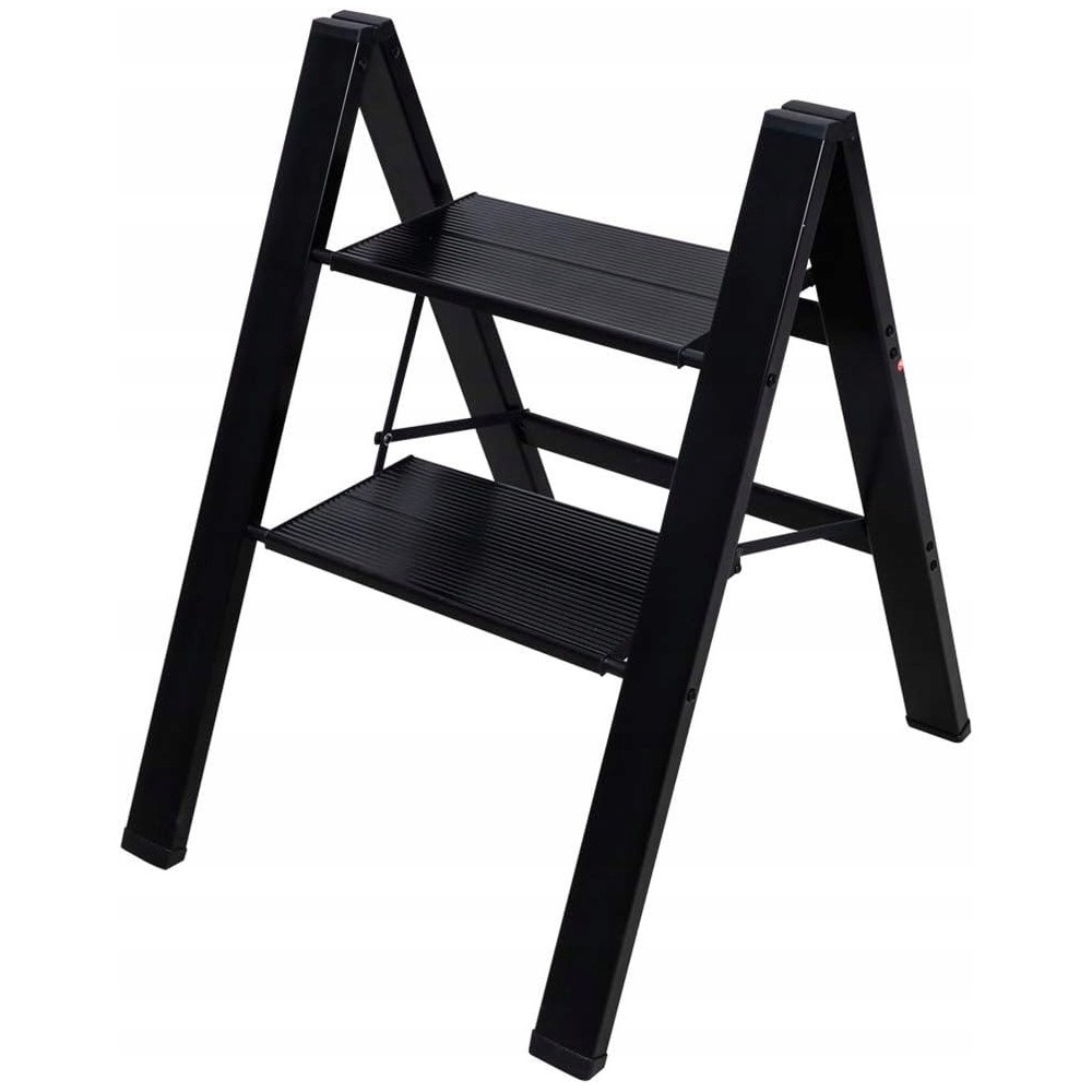 Ladder de alumínio dobrável Baoyouni 47x6cm com duas etapas, preto