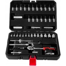 ZKH 6.3 mm Socket-tastsettet med 1/4 ", 52 PCS-rattles.
