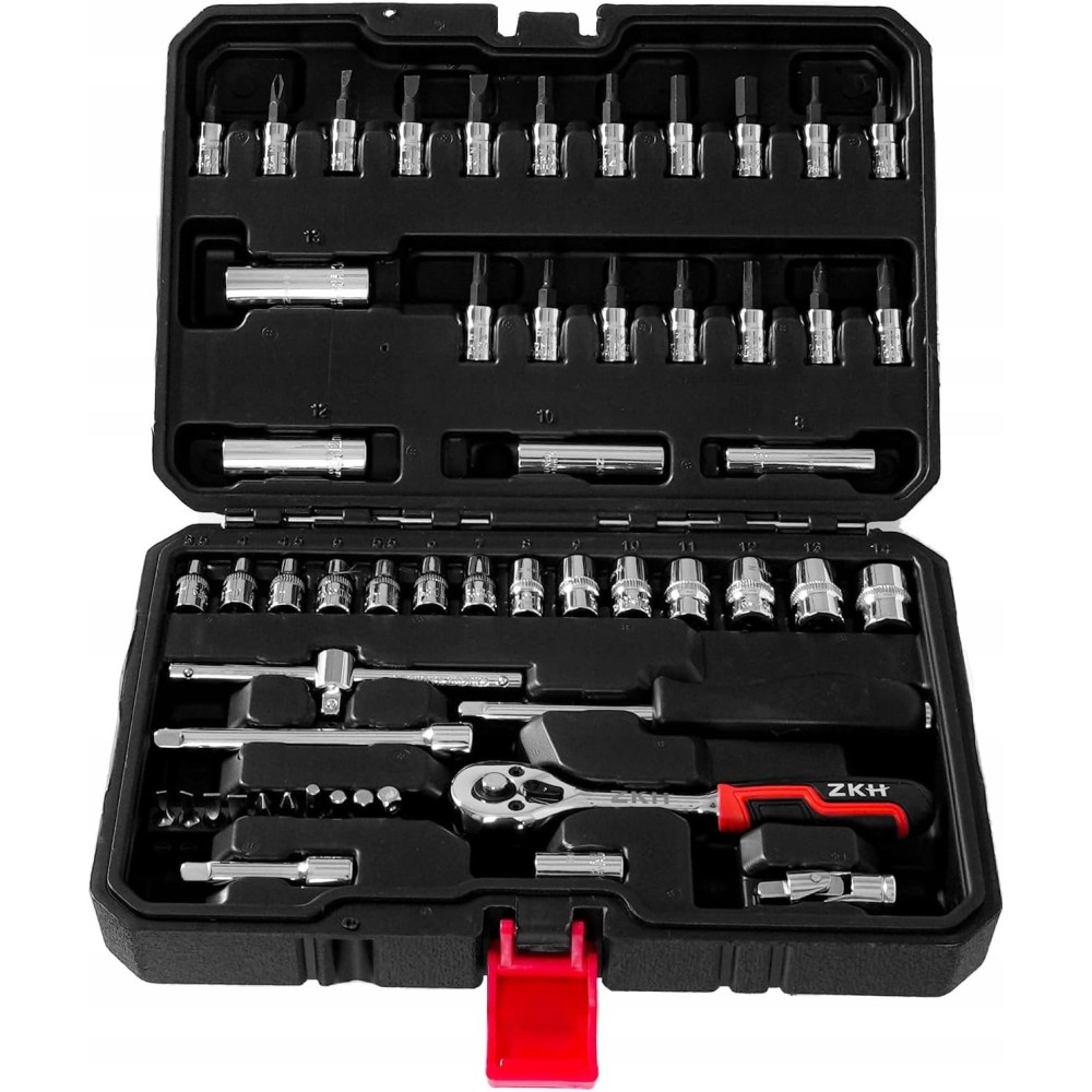 ZKH 6,3 mm: n liitäntänäppäin asetettu 1/4 ", 52 kpl Rattles.