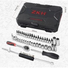 ZKH 6,3 mm: n liitäntänäppäin asetettu 1/4 ", 52 kpl Rattles.