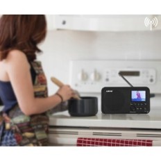 Radio portátil de Leicke con Bluetooth, DAB / FM, 2.41 '', 4000mAh, microSD / TF / AUX