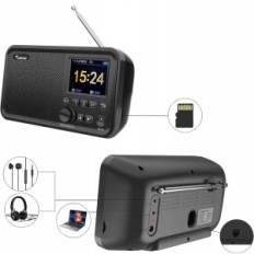 Prenosné Leicke Radio s Bluetooth, DAB / FM, 2.41 '', 4000MAH, MicroSD / TF / AUX