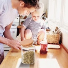 Klaaside hoidlad purgid koos Alouweekeuky kaanega, 5 tükki komplekt