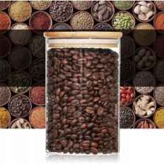 Bocons de rangement en verre avec couvercles Alouwekukuy, ensemble de 5 pièces