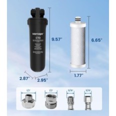 Vandfiltreringssystem Vortopt Q8-C1, NSF / ANSI 53 og 42, 1 filter