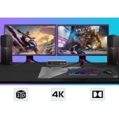 Switch KVM YEMIE PRO DISPLAYPORT / HDMI 2 datoriem 4K, 3xUSB