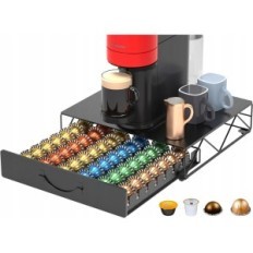 Metallkarp HFHome kapslite jaoks 48 Nesepresso kapslile ja Dolce Gusto jaoks