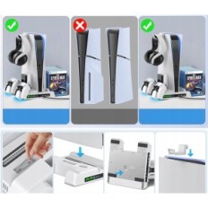 Stacja ładująca OIVO IV-P5237 do PS5 i kontrolerów, chłodzenie RGB
