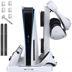 5 v 1 stojalo za PSVR 2 PS5 konzola s hladilnikom HASSERA Polnjenje
