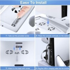 5 in 1 Stand voor PSVR 2 PS5-console met koeler Hasdera-oplaadstation