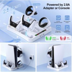 5 em 1 suporte para console psv 2 ps5 com estação de carregamento de Hasdera mais refrigerador