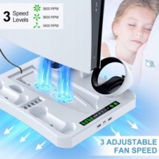 5 em 1 suporte para console psv 2 ps5 com estação de carregamento de Hasdera mais refrigerador