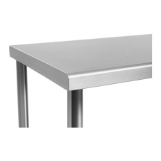 Tabela de aço inoxidável de aço inoxidável com uma prateleira de 100x70cm