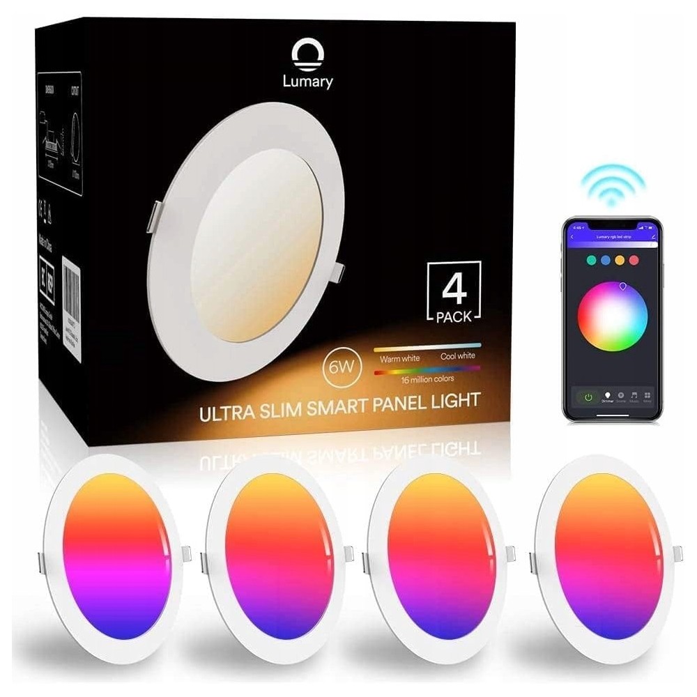 Griestu lampas komplekts 4 gab Dimmable LED balta lukturis 12 lūmārā