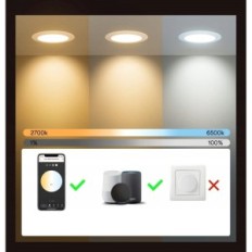 Ceiling lamp set 4 pcs Dimmable LED white headlight 12 in Lumary