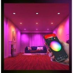 Taklampe Sett 4 stk Dimmable LED-hvitt Headlight 12 i lumary